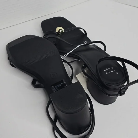 A New Day Elegant Black Sandals Size 11 - Picture 9 of 10